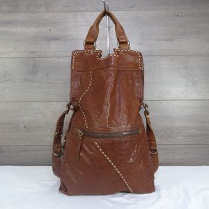 Lucky Brand Abbey Road Leather Fold Over Crossbody Shoulder Bag Purse Tote